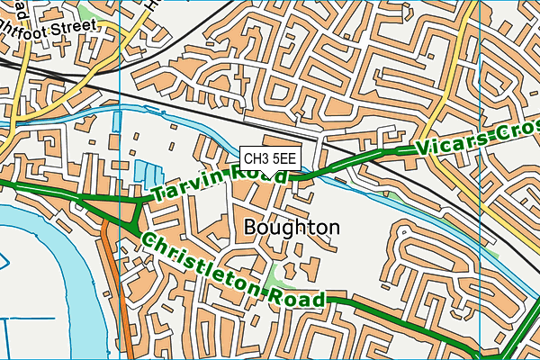 CH3 5EE map - OS VectorMap District (Ordnance Survey)