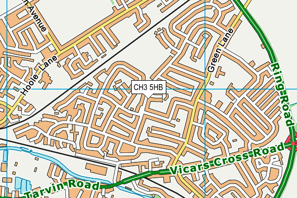 CH3 5HB map - OS VectorMap District (Ordnance Survey)