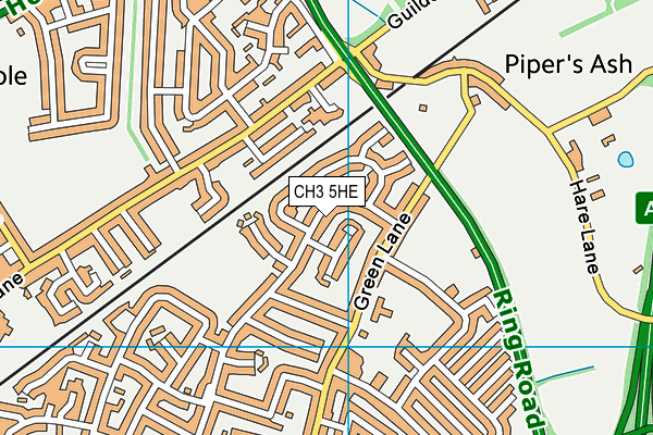 CH3 5HE map - OS VectorMap District (Ordnance Survey)