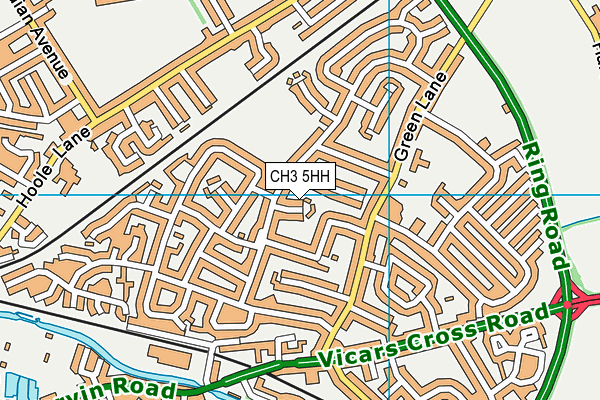 CH3 5HH map - OS VectorMap District (Ordnance Survey)