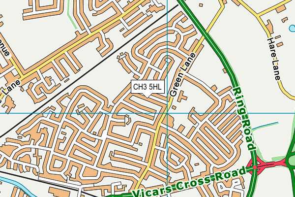 CH3 5HL map - OS VectorMap District (Ordnance Survey)