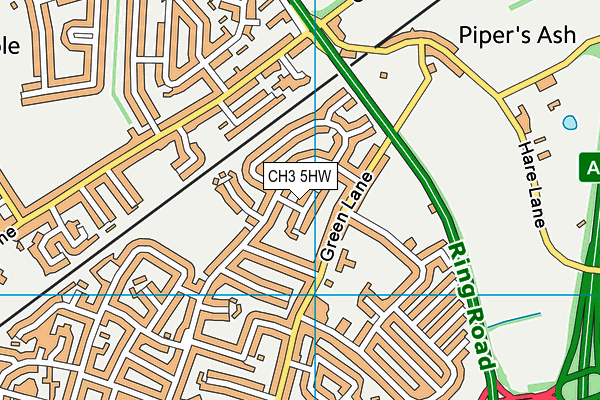 CH3 5HW map - OS VectorMap District (Ordnance Survey)