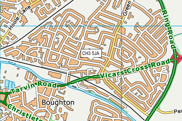 CH3 5JA map - OS VectorMap District (Ordnance Survey)