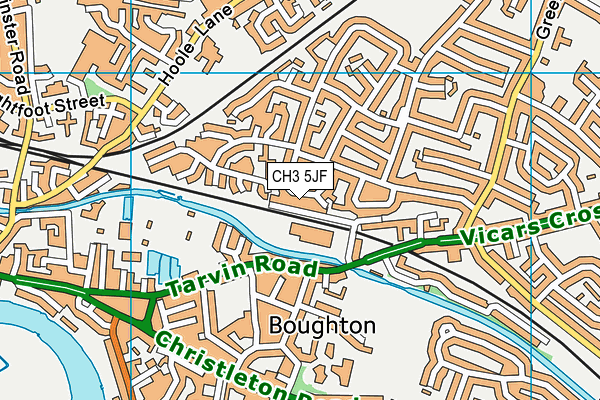 CH3 5JF map - OS VectorMap District (Ordnance Survey)