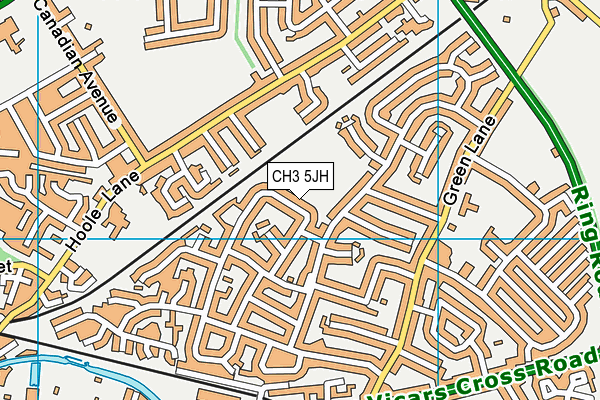 CH3 5JH map - OS VectorMap District (Ordnance Survey)