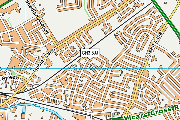 CH3 5JJ map - OS VectorMap District (Ordnance Survey)