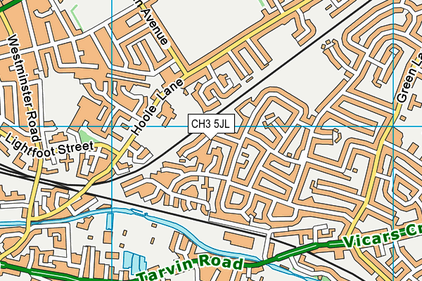 CH3 5JL map - OS VectorMap District (Ordnance Survey)