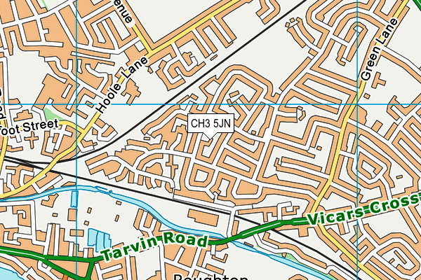 CH3 5JN map - OS VectorMap District (Ordnance Survey)