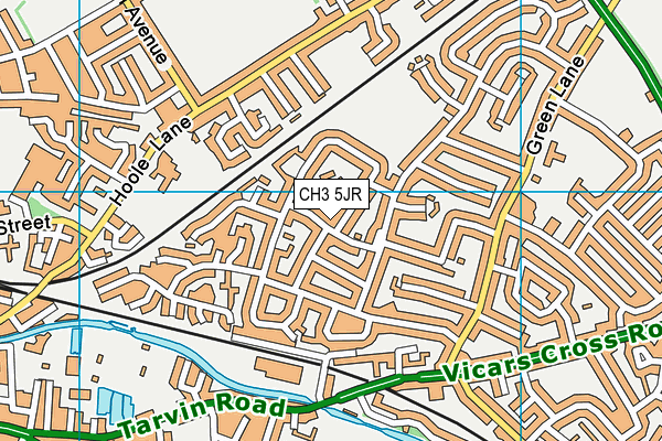 CH3 5JR map - OS VectorMap District (Ordnance Survey)