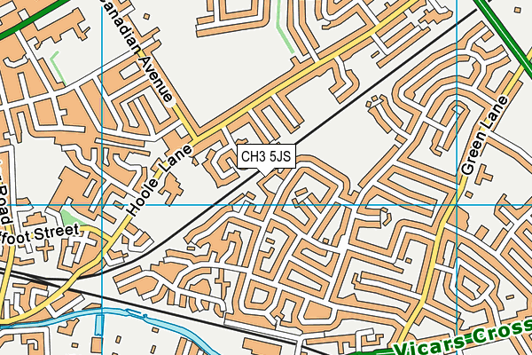 CH3 5JS map - OS VectorMap District (Ordnance Survey)