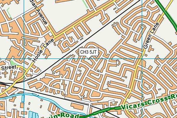 CH3 5JT map - OS VectorMap District (Ordnance Survey)