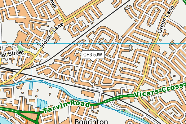 CH3 5JW map - OS VectorMap District (Ordnance Survey)