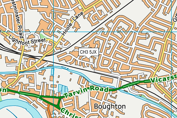 CH3 5JX map - OS VectorMap District (Ordnance Survey)