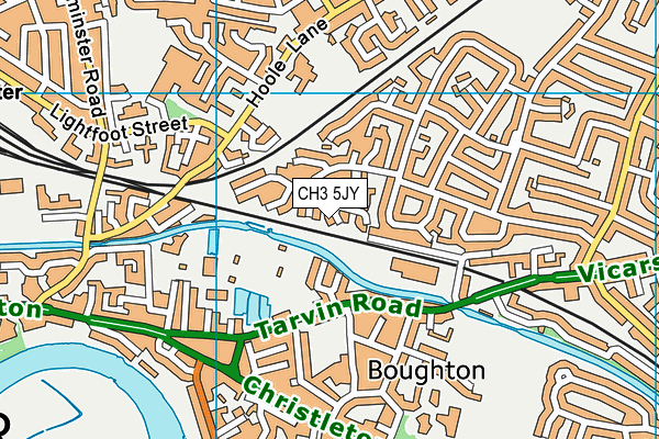 CH3 5JY map - OS VectorMap District (Ordnance Survey)