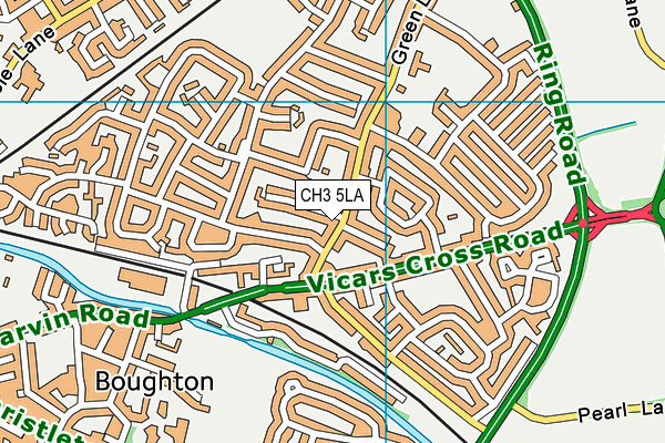 CH3 5LA map - OS VectorMap District (Ordnance Survey)