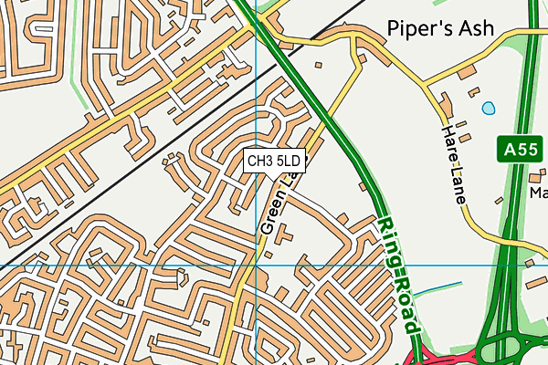 CH3 5LD map - OS VectorMap District (Ordnance Survey)