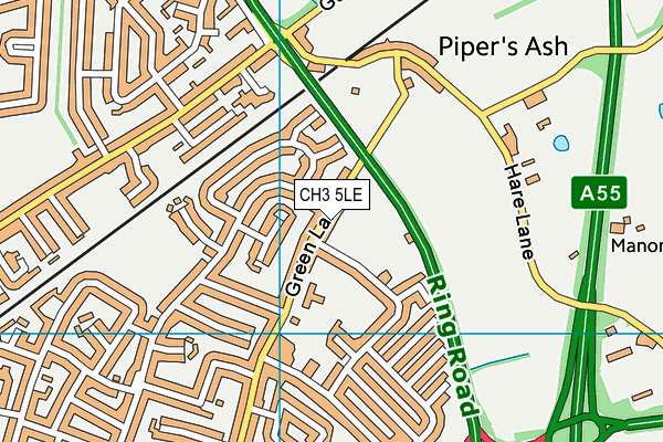 CH3 5LE map - OS VectorMap District (Ordnance Survey)