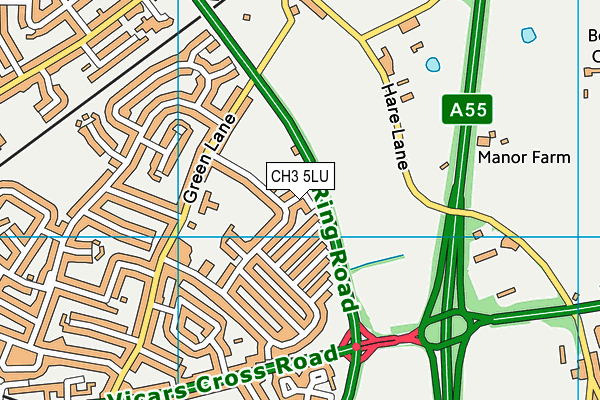 CH3 5LU map - OS VectorMap District (Ordnance Survey)