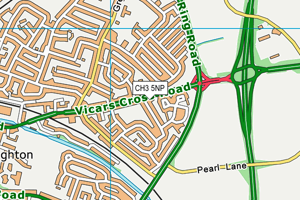 CH3 5NP map - OS VectorMap District (Ordnance Survey)