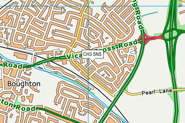 CH3 5NS map - OS VectorMap District (Ordnance Survey)