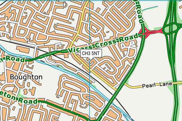 CH3 5NT map - OS VectorMap District (Ordnance Survey)