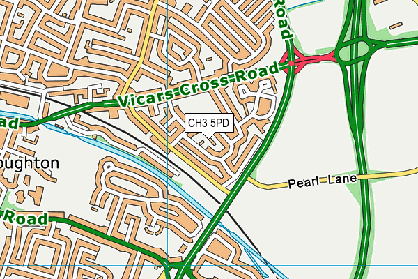 CH3 5PD map - OS VectorMap District (Ordnance Survey)