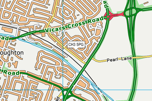 CH3 5PG map - OS VectorMap District (Ordnance Survey)