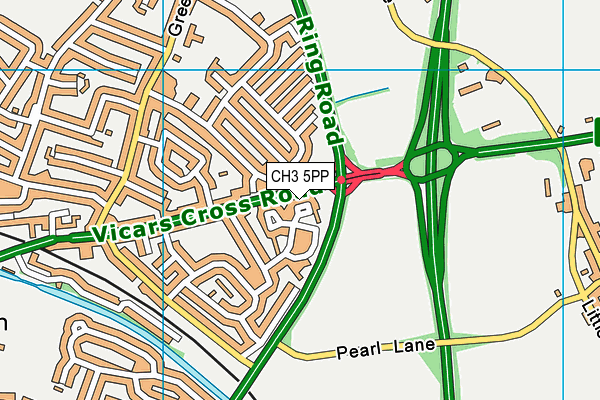 CH3 5PP map - OS VectorMap District (Ordnance Survey)