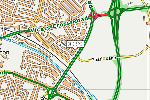 CH3 5PQ map - OS VectorMap District (Ordnance Survey)