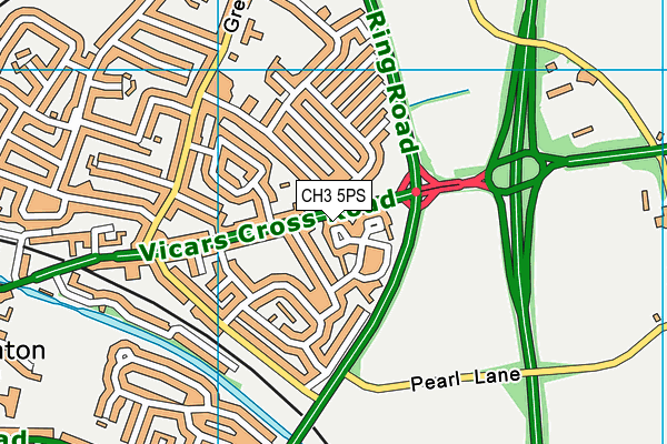 CH3 5PS map - OS VectorMap District (Ordnance Survey)