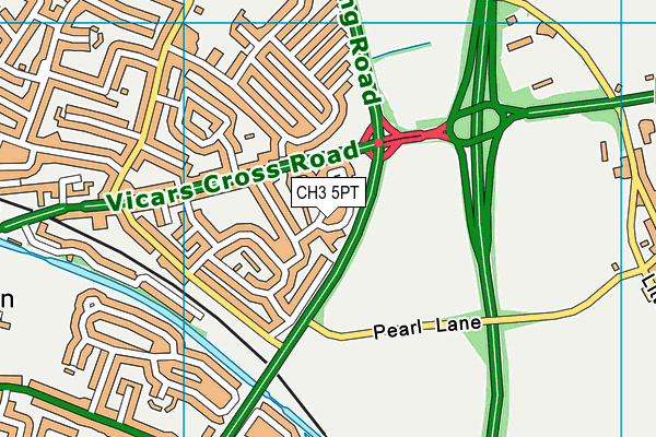 CH3 5PT map - OS VectorMap District (Ordnance Survey)