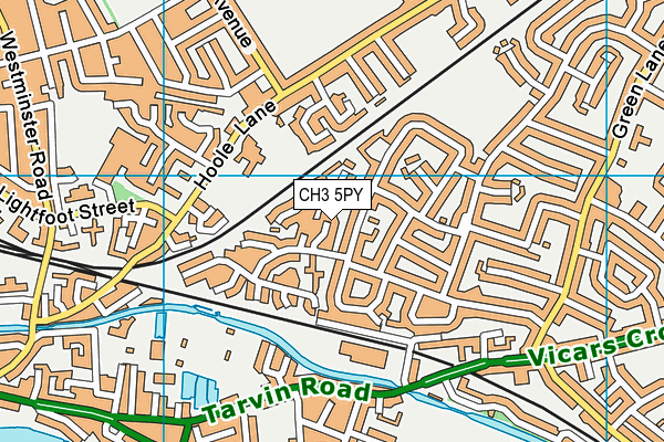 CH3 5PY map - OS VectorMap District (Ordnance Survey)