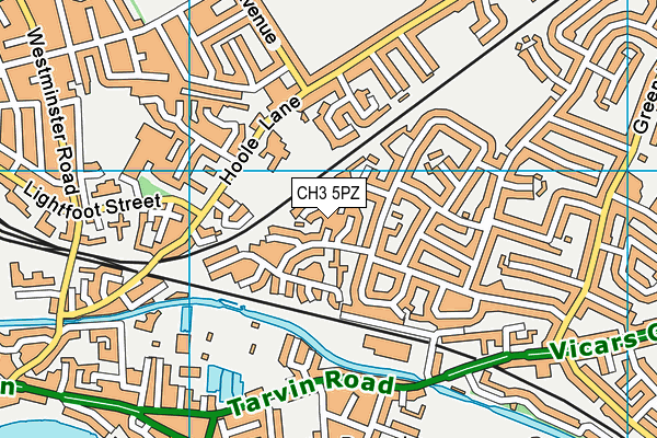 CH3 5PZ map - OS VectorMap District (Ordnance Survey)