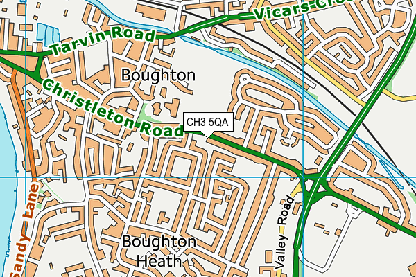 CH3 5QA map - OS VectorMap District (Ordnance Survey)