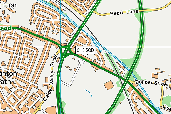 CH3 5QD map - OS VectorMap District (Ordnance Survey)