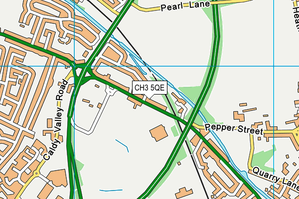 CH3 5QE map - OS VectorMap District (Ordnance Survey)