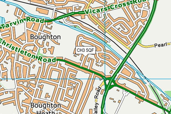 CH3 5QF map - OS VectorMap District (Ordnance Survey)