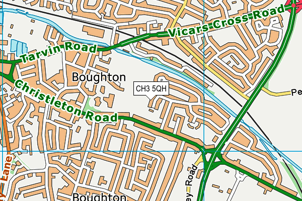 CH3 5QH map - OS VectorMap District (Ordnance Survey)