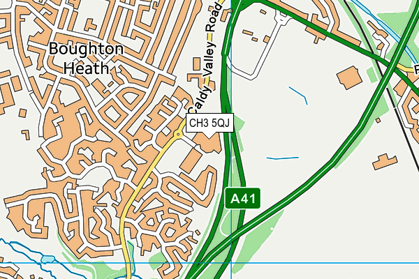 CH3 5QJ map - OS VectorMap District (Ordnance Survey)