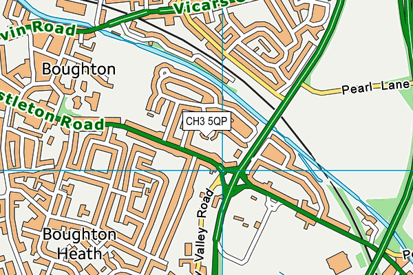 CH3 5QP map - OS VectorMap District (Ordnance Survey)