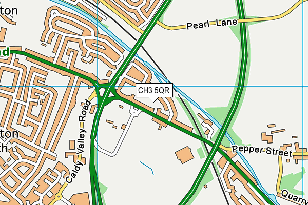 CH3 5QR map - OS VectorMap District (Ordnance Survey)