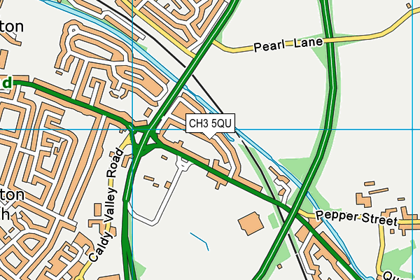 CH3 5QU map - OS VectorMap District (Ordnance Survey)