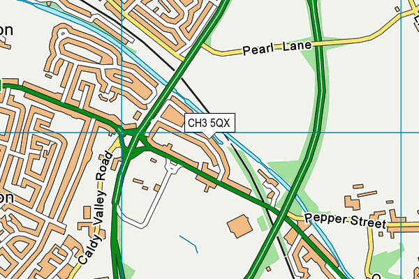 CH3 5QX map - OS VectorMap District (Ordnance Survey)