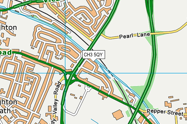 CH3 5QY map - OS VectorMap District (Ordnance Survey)