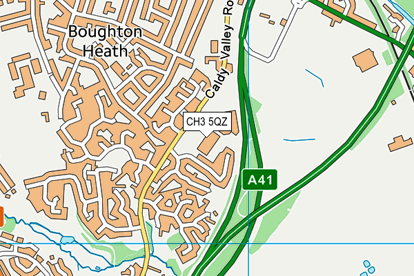 CH3 5QZ map - OS VectorMap District (Ordnance Survey)