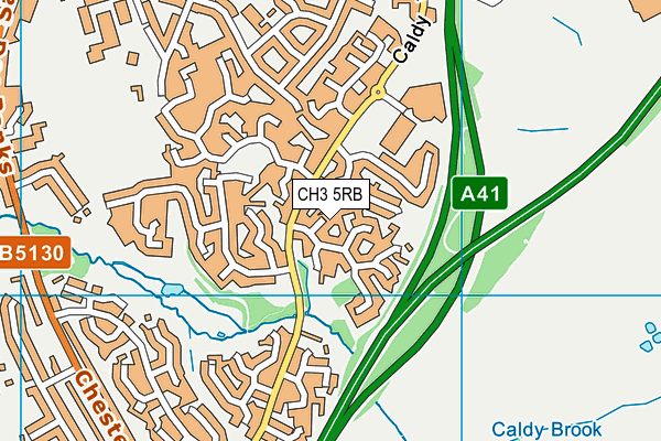 CH3 5RB map - OS VectorMap District (Ordnance Survey)