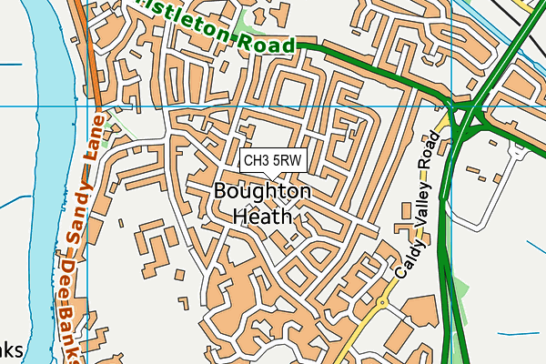 Boughton Heath Academy map (CH3 5RW) - OS VectorMap District (Ordnance Survey)