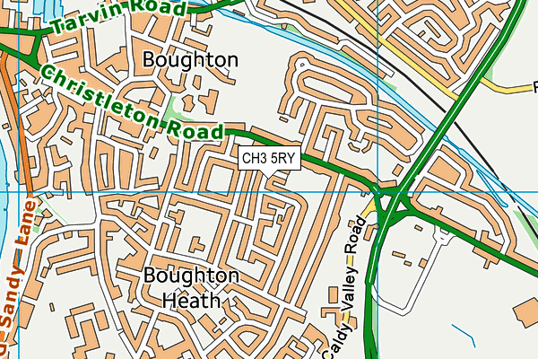 CH3 5RY map - OS VectorMap District (Ordnance Survey)