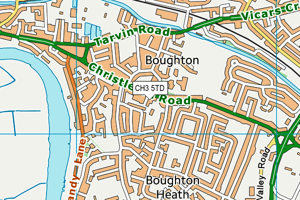 CH3 5TD map - OS VectorMap District (Ordnance Survey)