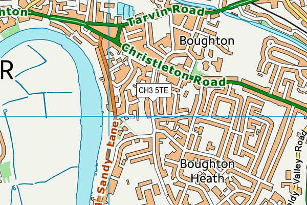 CH3 5TE map - OS VectorMap District (Ordnance Survey)